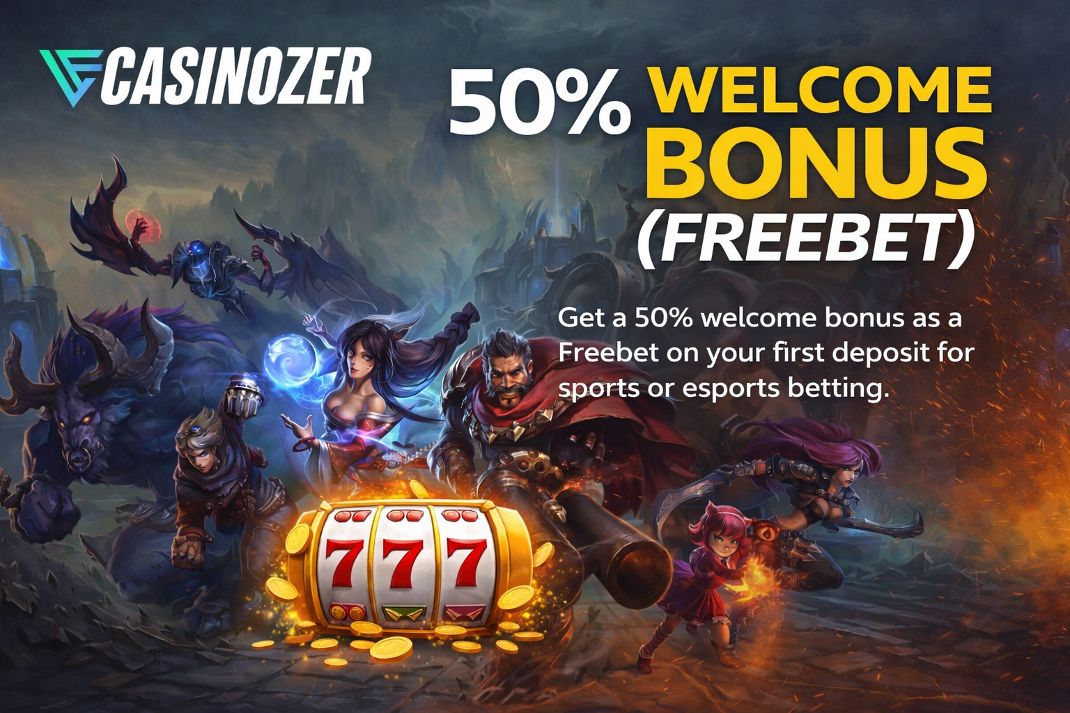 Casinozer 2026 Welcome Promo - Best for CS2 and LoL Betting
