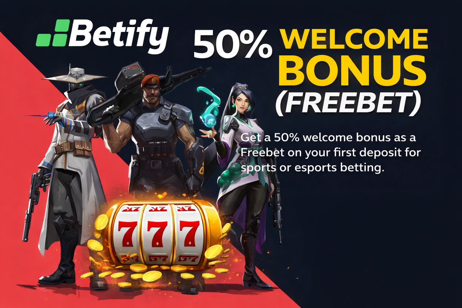 Betify 2026 Esports Betting Bonus - High Payout Odds